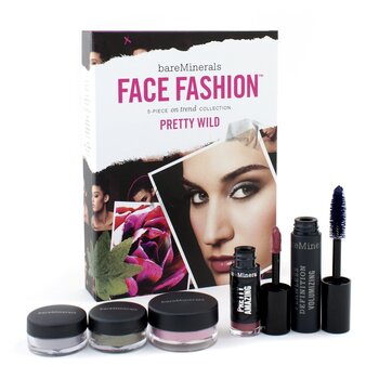 BareMinerals Face Fashion Collection - The Look Of Now Pretty Wild (Blush + 2x Eye Color + Mascara + Lipcolor)