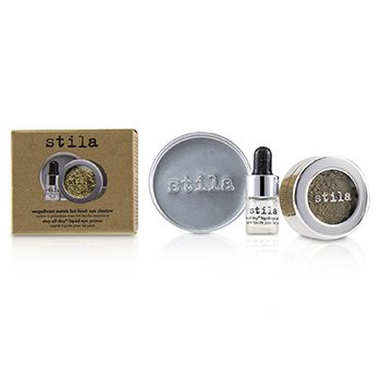 Magnificent Metals Foil Finish Eye Shadow With Mini Stay All Day Liquid Eye Primer - Vintage Black Gold