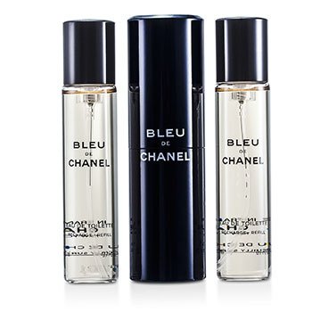 Bleu De Chanel Eau De Toilette Travel Spray & Two Refills