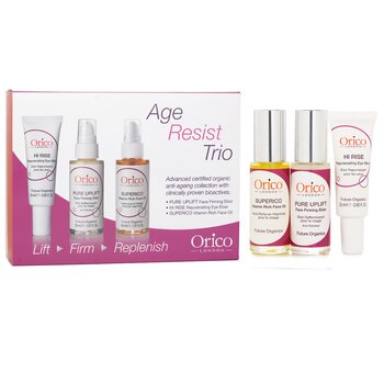 Orico London Age Resist Trio: Face Oil 30ml + Firming Elixir 30ml + Eye Elixir 25ml