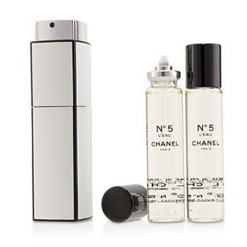 Chanel No.5 L'Eau Eau De Toilette Purse Spray And 2 Refills 3x20ml