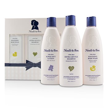 Noodle & Boo Starter Gift Set: Extra Gentle Shampoo 237ml + Soothing Body Wash 237ml + Super Soft Lotion 237ml