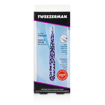 Slant Tweezer (Pattern Prints) - Animal Print/ Purple Leopard