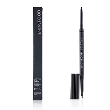 BrowFood Ultra Fine Brow Pencil Duo - # Charcoal