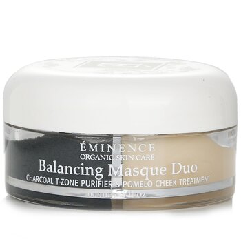 Eminence Balancing Masque Duo: Charcoal T-Zone Purifier & Pomelo Cheek Treatment - For Combination Skin Types