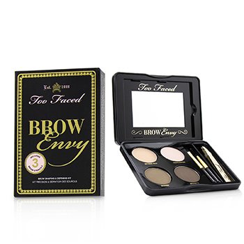 Brow Envy Shaping & Defining Kit : (1x Setting Wax, 1x Highlighter, 2x Brow Powders, 1x Tweezer, 1x Angled Brush, 1x Spooley)