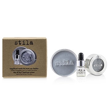 Stila Magnificent Metals Foil Finish Eye Shadow With Mini Stay All Day Liquid Eye Primer - Titanium