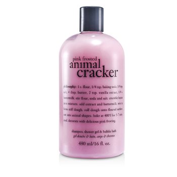 Pink Frosted Animal Cracker Shampoo, Shower Gel & Bubble Bath