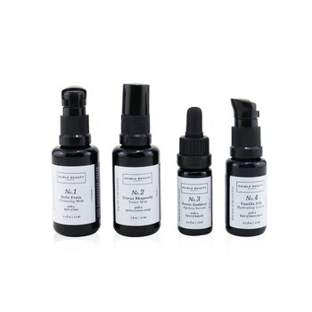 & Edible Beauty On The Fly Travel Mini Kit: Cleansing Milk 15ml+ Toner Mist 30ml+ Ageless Serum 10ml+ Hydrating Lotion 15ml