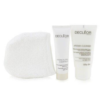 Decleor Infinite First Hydration Neroli Bigarade Gift Set: Aroma Cleanse Cleansing Mousse+ Hydra Floral Light Cream+ Cleansing Glove