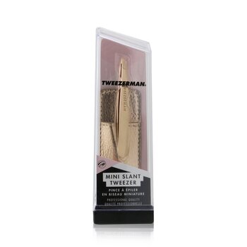 Tweezerman Mini Slant Tweezer With Case - Rose Gold (Studio Collection)