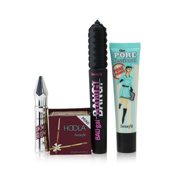 Fast Lane To Fab Set: The POREfessional Face Primer 22ml + Gimme Brow+ Volumizing Fiber Gel 3g + BADgal BANG! Volumizing Mascara 8.5g +  Mini Hoola Matte Powder Bronzer