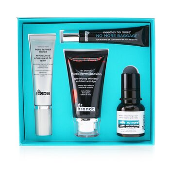 25 Years Of Dr. Brandt Kit: Microdermabrasion 60g+ Wrinkle Smoothing Cream 15g+ Pore Refiner Primer 30ml+ No More Baggage 15g