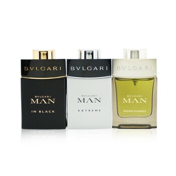 Man Coffret: In Black Eau De Parfum Spray + Extreme Eau De Toilette Spray + Wood Essence Eau De Parfum Spray