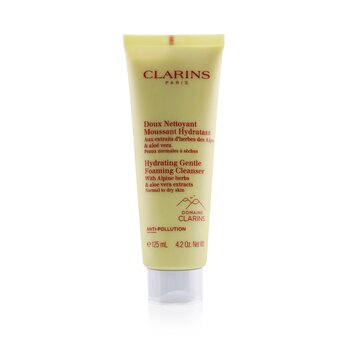 Clarins Hydrating Gentle Foaming Cleanser with Alpine Herbs & Aloe Vera Extracts - Normal to Dry Skin