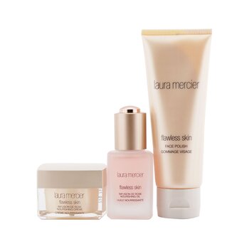 Infusion De Rose Nourishing Collection: 1x Flawless Skin Infusion De Rose Nourishing Oil - 30ml/1oz + 1x Flawless Skin Infusion De Rose Nourishing Cream - 30g/1oz + 1x Flawless Skin Face Polish - 100g/3.4oz