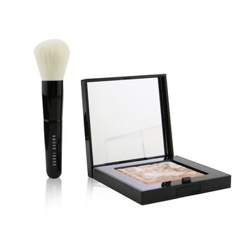 Highlighting Powder Set (1x Highlighting Powder + 1x Mini Face Brush) - #Pink Glow