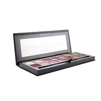 Sigma Beauty Warm Neutrals Eyeshadow Palette (14x Eyeshadow + 1x Dual Ended Brush)