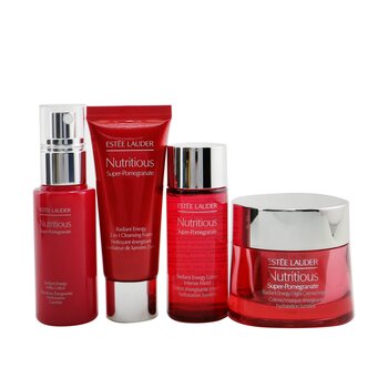 Nutritious Super-Pomegranate Nourish All Night Set: Night Creme+ Milky Lotion+ Lotion Intense Moist+ Cleansing Form...