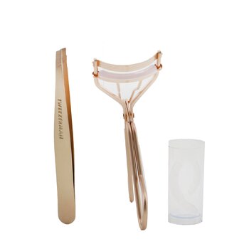 Rose Gold Slant Tweezer & Classic Lash Curler Gift Set