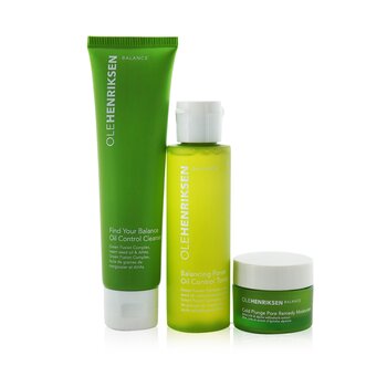 Ole Henriksen Balance It All Oil Control & Pore-Refining Set: Cleanser 60ml + Toner 65ml + Moisturizer 15ml