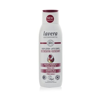 Lavera Body Lotion (Regenerating) - With Organic Cranberry & Organic Argan Oil - For Mature Skin