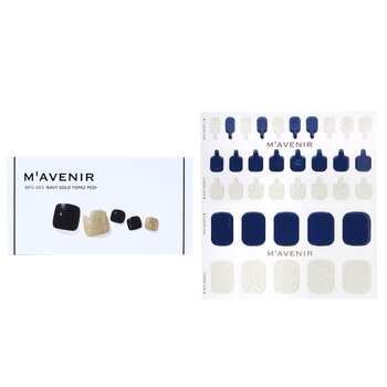 Nail Sticker (Blue) - # Navy Gold Topaz Pedi