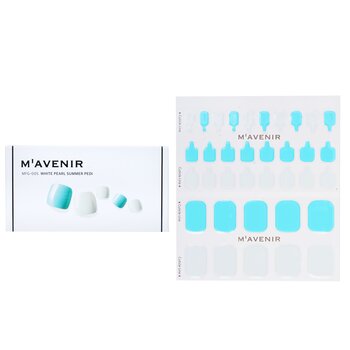 Mavenir Nail Sticker (Assorted Colour) - # White Pearl Summer Pedi