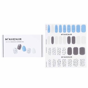 Mavenir Nail Sticker (Patterned) - # Cream Blue Leopardo Nail