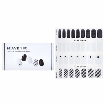 Mavenir Nail Sticker (White) - # Black Shepherd Check Nail