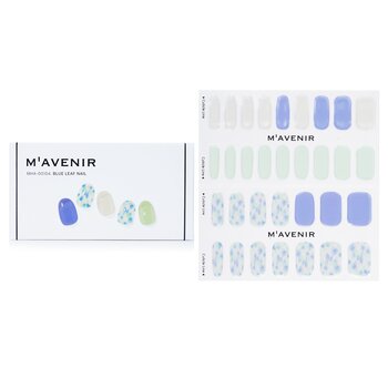 Nail Sticker (Blue) - # Blue Leaf Nail