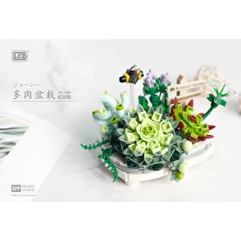 LOZ Mini Blocks - Eternal Flowers Garden Series - Succulent Potted Plant Building Bricks Set