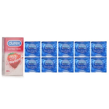 Durex Extra Thin Condom 10pcs - Wild Strawberry