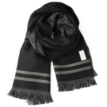 Reversible Arlisse GG Guccissima Scarf/Muffler 544619 Black