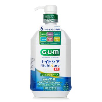 Sunstar Sunstar GUM Night Care Mild Formula Rinse Mouthwash(Refresh Herb Type) - 900ml