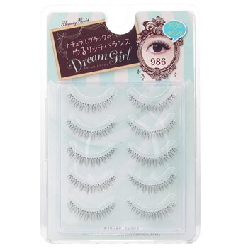 Beauty World Dream Girl Nylon Eyelash - # 986 Black and Brown