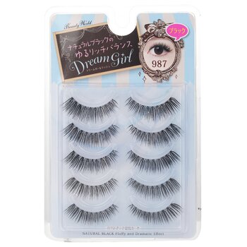 Beauty World Dream Girl Nylon Eyelash - # 987 Natural Black